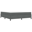 vidaXL Boxrugós ágy Sötétszürke és Fekete 180 x 200 cm