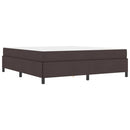 vidaXL Boxrugós ágy Barna 180 x 200 cm Textil és mérnöki fa