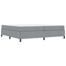vidaXL Boxrugós ágy Világosszürke és fekete 200 x 200 cm