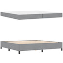 vidaXL Boxrugós ágy Világosszürke és fekete 200 x 200 cm