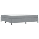 vidaXL Boxrugós ágy Világosszürke és fekete 200 x 200 cm