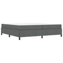 vidaXL Boxrugós ágy Sötétszürke és Fekete 200 x 200 cm