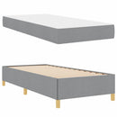 vidaXL Boxrugós ágy Világosszürke és Barna és Fehér 80 x 200 cm szövet