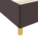 vidaXL Boxrugós ágy Barna és fehér és sötétbarna 80 x 200 cm szövet