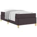 vidaXL Boxrugós ágy Barna és fehér és sötétbarna 80 x 200 cm szövet