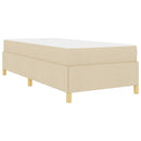 vidaXL Boxrugós ágy Krém és Barna és Fehér 80 x 200 cm szövet