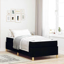vidaXL Boxrugós ágy matracmal Fekete és Fehér 90 x 190 cm szövet