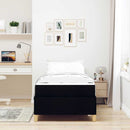 vidaXL Boxrugós ágy matracmal Fekete és Fehér 90 x 190 cm szövet