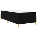 vidaXL Boxrugós ágy matracmal Fekete és Fehér 90 x 190 cm szövet