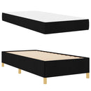 vidaXL Boxrugós ágy matracmal Fekete és Fehér 90 x 190 cm szövet