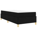 vidaXL Boxrugós ágy matracmal Fekete és Fehér 90 x 190 cm szövet