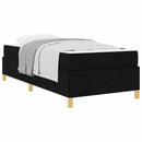 vidaXL Boxrugós ágy matracmal Fekete és Fehér 90 x 190 cm szövet