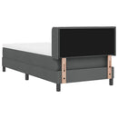vidaXL Boxspring ágy matraccal matracmal Sötétszürke 90 x 190 cm