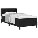 vidaXL Boxspring ágy matraccal matracmal Fekete 100 x 200 cm