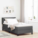 vidaXL Boxspring ágy matraccal matracmal Sötétszürke 90 x 190 cm