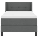 vidaXL Boxspring ágy matraccal matracmal Sötétszürke 90 x 190 cm