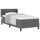 vidaXL Boxspring ágy matraccal matracmal Sötétszürke 90 x 190 cm
