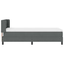 vidaXL Boxspring ágy matraccal matracmal Sötétszürke 90 x 190 cm