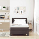 vidaXL Boxspring ágy matraccal matracmal Sötét Barna 100 x 200 cm
