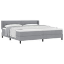 vidaXL Boxspring ágy matraccal matracmal Világosszürke 200 x 200 cm