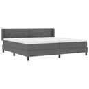 vidaXL Boxspring ágy matraccal matracmal Sötétszürke 200 x 200 cm