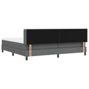 vidaXL Boxspring ágy matraccal matracmal Sötétszürke 200 x 200 cm