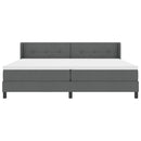 vidaXL Boxspring ágy matraccal matracmal Sötétszürke 200 x 200 cm