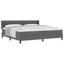 vidaXL Boxspring ágy matraccal matracmal Sötétszürke 200 x 200 cm