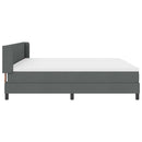 vidaXL Boxspring ágy matraccal matracmal Sötétszürke 200 x 200 cm