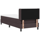 vidaXL Boxspring ágy matraccal matracmal Sötét Barna 80 x 200 cm