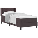 vidaXL Boxspring ágy matraccal matracmal Sötét Barna 80 x 200 cm