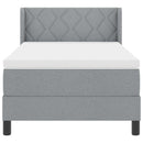vidaXL Boxspring ágy matraccal matracmal Világosszürke 90 x 200 cm