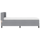 vidaXL Boxspring ágy matraccal matracmal Világosszürke 90 x 200 cm