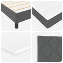 vidaXL Boxspring ágy matraccal matracmal Sötétszürke 100 x 200 cm