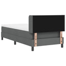 vidaXL Boxspring ágy matraccal matracmal Sötétszürke 100 x 200 cm