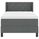 vidaXL Boxspring ágy matraccal matracmal Sötétszürke 100 x 200 cm