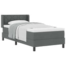 vidaXL Boxspring ágy matraccal matracmal Sötétszürke 100 x 200 cm