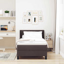 vidaXL Boxspring ágy matraccal matracmal Sötét Barna 100 x 200 cm