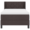 vidaXL Boxspring ágy matraccal matracmal Sötét Barna 100 x 200 cm