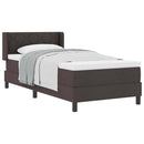 vidaXL Boxspring ágy matraccal matracmal Sötét Barna 100 x 200 cm