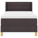 vidaXL Boxrugós ágy matracmal sötétbarna 80 x 200 cm Kárpitozott anyag