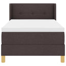 vidaXL Boxrugós ágy matracmal Sötétbarna és fehér 80 x 200 cm szövet