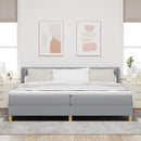 vidaXL Rugós Ágy matracmal Világosszürke 200 x 200 cm szövet