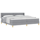 vidaXL Rugós Ágy matracmal Világosszürke 200 x 200 cm szövet