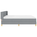 vidaXL Rugós Ágy matracmal Világosszürke 200 x 200 cm szövet