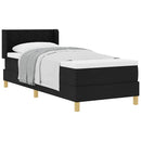 vidaXL Boxrugós ágy Fekete és fehér és fekete 80 x 200 cm szövet