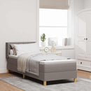 vidaXL Rugós Ágy matracmal fejtámlával Tópszínű 80 x 200 cm szövet