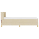 vidaXL Rugós Ágy matracmal fejtámlával Krém 80 x 200 cm szövet