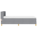 vidaXL Rugós Ágy matracmal Világosszürke 100 x 200 cm szövet
