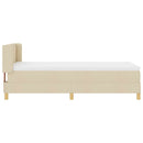 vidaXL Rugós Ágy matracmal fejtámlával Krém 100 x 200 cm szövet